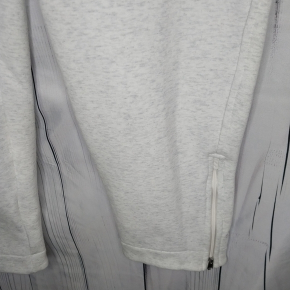 Athleta Cozy Karma Zip Warm Cozy Soft Fog Grey Heather Joggers - Picture 4 of 8